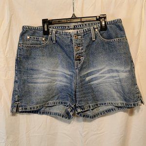 Womens jean shorts, button up - Hydraulic - size 12